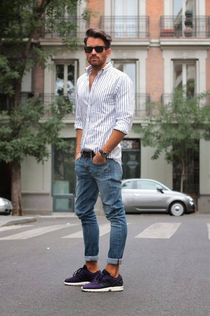 Модные узкие джинсы