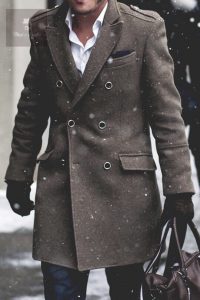 Мужское приталенное пальто